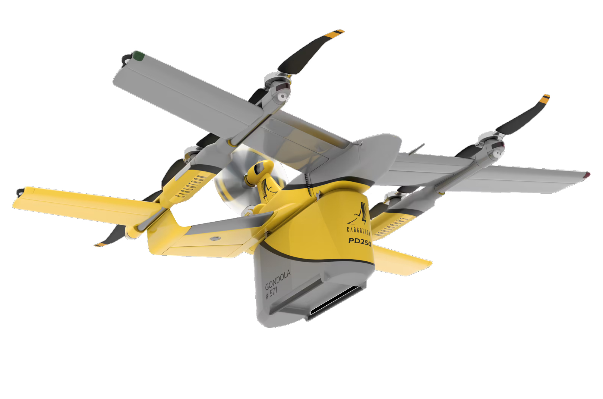 CargoTron PD250 hybrid-electric VTOL air cargo aircraft CargoTron PD250 hybrid-electric VTOL air cargo aircraft